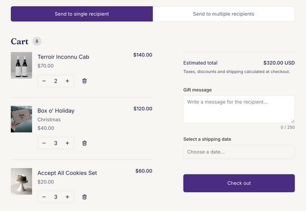 Cart toggle